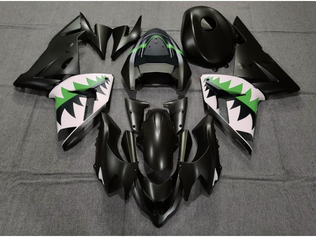 04-05 Negro Mate & Verde ZX10R Carenados Moto 04-05 Negro Mate & Verde ZX10R Carenados Moto