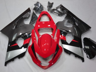 04-05 Rojo & Plata Brillo GSXR 600-750 Carenados Moto