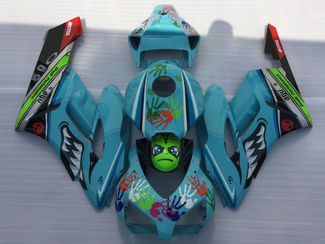 04-05 Tiburón Azul Claro CBR1000RR Carenados Moto 04-05 Tiburón Azul Claro CBR1000RR Carenados Moto