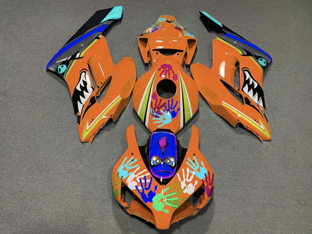 04-05 Tiburón Naranja CBR1000RR Carenados Moto 04-05 Tiburón Naranja CBR1000RR Carenados Moto