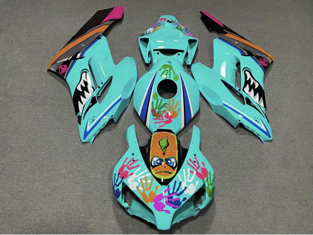 04-05 Tiburón Verde Azulado CBR1000RR Carenados Moto 04-05 Tiburón Verde Azulado CBR1000RR Carenados Moto