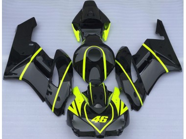 04-05 Todo Negro & Alta Visibilidad 46 CBR1000RR Carenados Moto
