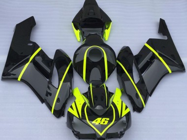 04-05 Todo Negro & Alta Visibilidad 46 CBR1000RR Carenados Moto