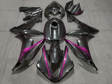 04-06 Fibra De Carbono Estilo W Rosa R1 Carenados Moto