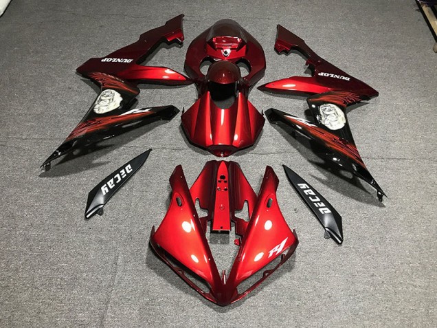 04-06 Rojo Brillante & Logotipos R1 Carenados Moto 04-06 Rojo Brillante & Logotipos R1 Carenados Moto