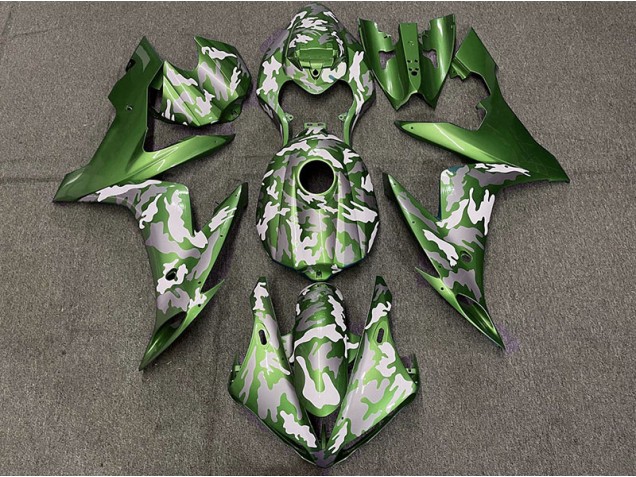 04-06 Verde Oscuro Camuflaje R1 Carenados Moto 04-06 Verde Oscuro Camuflaje R1 Carenados Moto