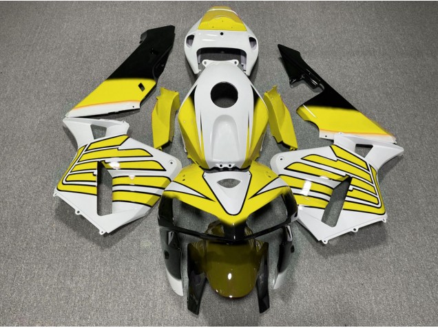 05-06 Alas Amarillas & Blancas CBR600RR Carenados Moto 05-06 Alas Amarillas & Blancas CBR600RR Carenados Moto