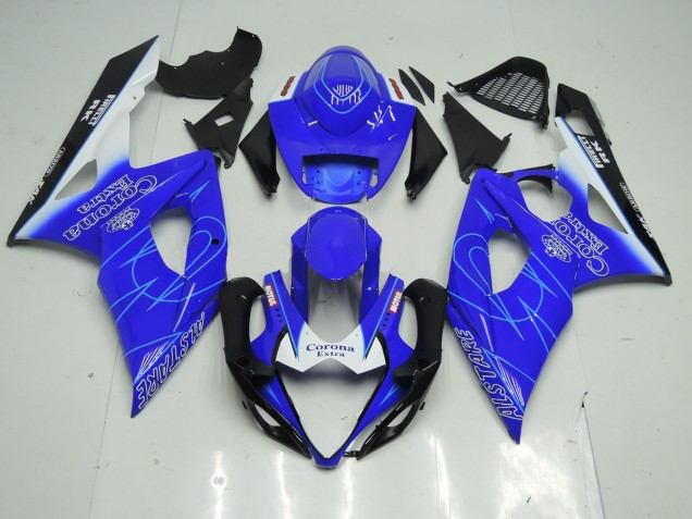 05-06 Azul & Blanco Corona GSXR 1000 Carenados Moto 05-06 Azul & Blanco Corona GSXR 1000 Carenados Moto