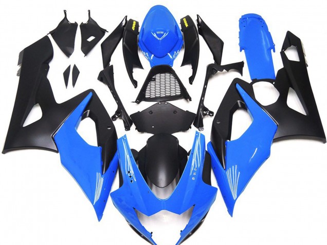 05-06 Azul Brillante Con Logotipos Amarillos GSXR 1000 Carenados Moto 05-06 Azul Brillante Con Logotipos Amarillos GSXR 1000 Carenados Moto