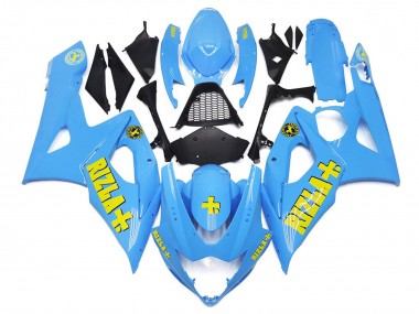 05-06 Blanco Azul Con Amarillo Rizla GSXR 1000 Carenados Moto