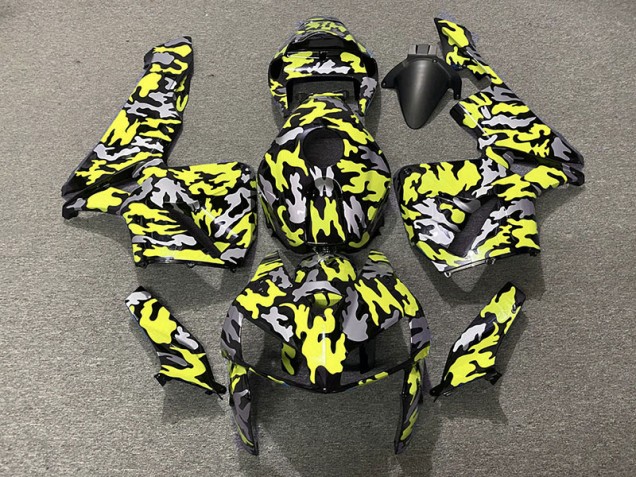 05-06 Camuflaje & Amarillo Neón CBR600RR Carenados Moto 05-06 Camuflaje & Amarillo Neón CBR600RR Carenados Moto