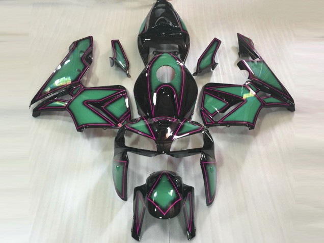 05-06 Contorno Verde Esmeralda & Rosa CBR600RR Carenados Moto 05-06 Contorno Verde Esmeralda & Rosa CBR600RR Carenados Moto
