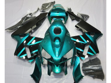 05-06 Diseño Verde Azulado & Negro Brillante CBR600RR Carenados Moto