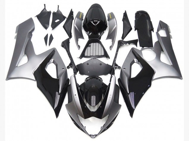 05-06 Estilo Plateado & Negro Brillante GSXR 1000 Carenados Moto 05-06 Estilo Plateado & Negro Brillante GSXR 1000 Carenados Moto