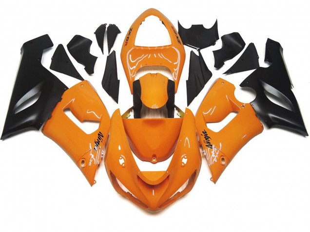 05-06 Naranja Claro & Negro ZX6R Carenados Moto 05-06 Naranja Claro & Negro ZX6R Carenados Moto