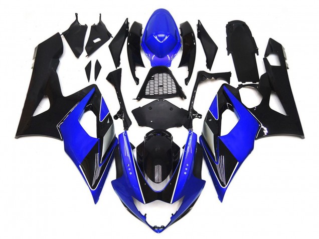 05-06 Negro & Azul Brillante Con Plata GSXR 1000 Carenados Moto 05-06 Negro & Azul Brillante Con Plata GSXR 1000 Carenados Moto