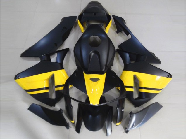 05-06 Negro Mate & Amarillo Brillante CBR600RR Carenados Moto 05-06 Negro Mate & Amarillo Brillante CBR600RR Carenados Moto