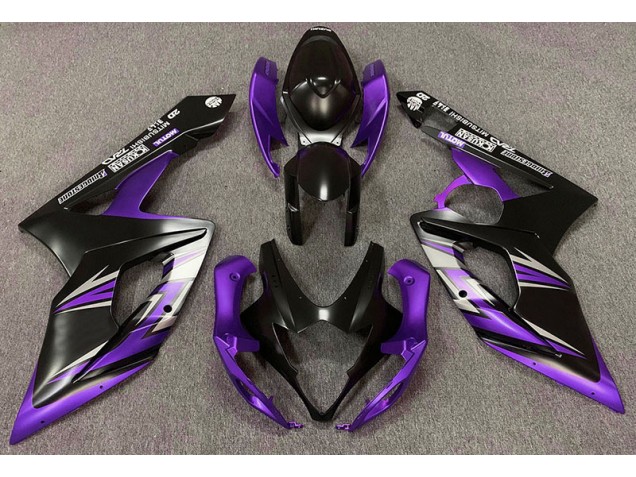 05-06 Negro Mate & Morado GSXR 1000 Carenados Moto 05-06 Negro Mate & Morado GSXR 1000 Carenados Moto