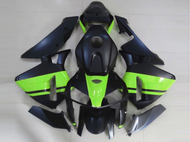 05-06 Negro Mate & Verde Claro CBR600RR Carenados Moto 05-06 Negro Mate & Verde Claro CBR600RR Carenados Moto