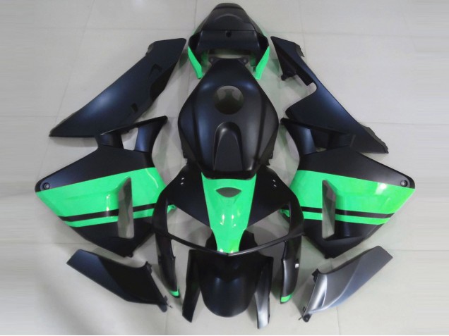05-06 Negro Mate & Verde Especial CBR600RR Carenados Moto 05-06 Negro Mate & Verde Especial CBR600RR Carenados Moto