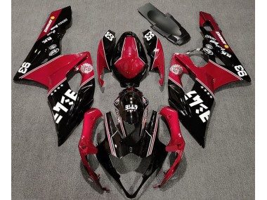 05-06 Rojo Brillante & Negro Personalizado GSXR 1000 Carenados Moto