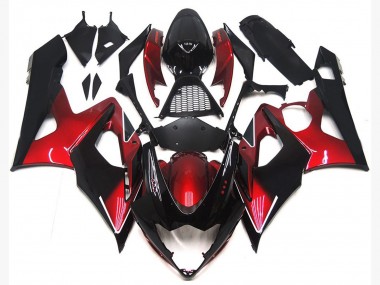 05-06 Rojo Granate & Negro Brillante GSXR 1000 Carenados Moto