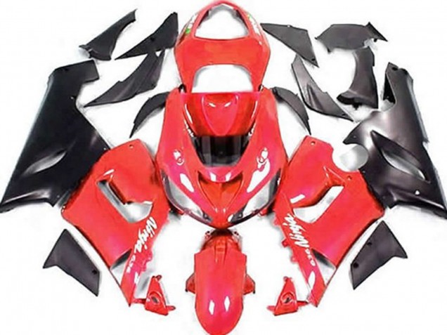 05-06 Rojo & Negro Mate ZX6R Carenados Moto 05-06 Rojo & Negro Mate ZX6R Carenados Moto