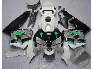 05-06 Salpicadura Turquesa Sobre Negro Brillante CBR600RR Carenados Moto