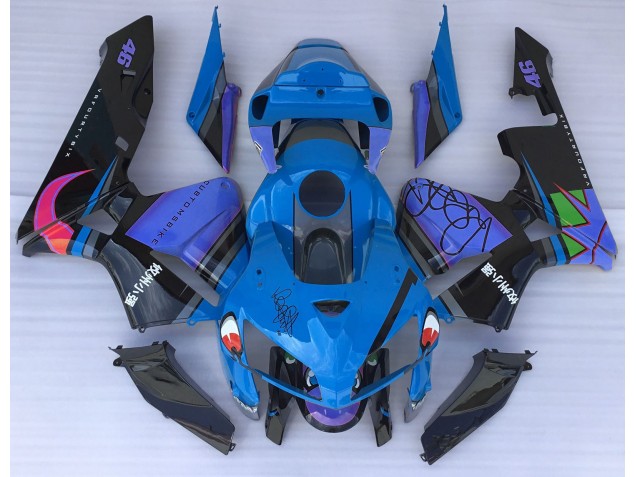 05-06 Tiburón Azul CBR600RR Carenados Moto 05-06 Tiburón Azul CBR600RR Carenados Moto