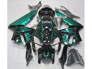 05-06 Verde Azulado Brillante Llama CBR600RR Carenados Moto