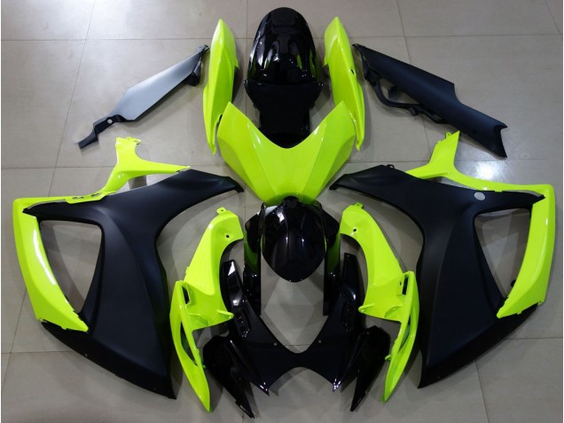 06-07 Amarillo Brillante & Negro GSXR 600-750 Carenados Moto 06-07 Amarillo Brillante & Negro GSXR 600-750 Carenados Moto