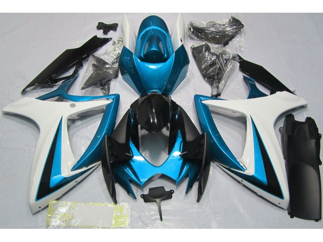 06-07 Azul Claro & Blanco GSXR 600-750 Carenados Moto 06-07 Azul Claro & Blanco GSXR 600-750 Carenados Moto