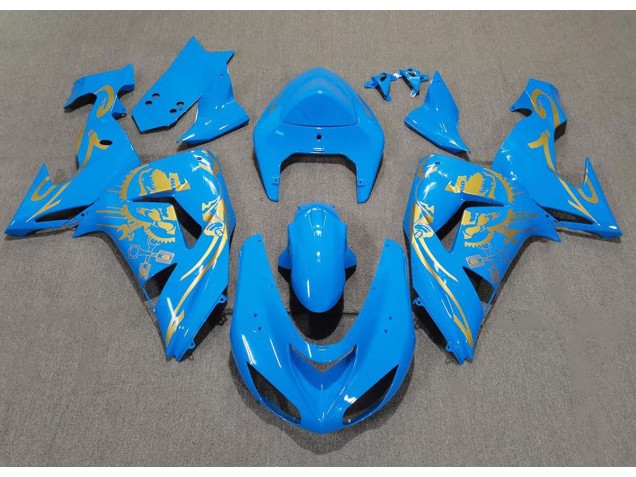 06-07 Azul Claro & Dorado ZX10R Carenados Moto 06-07 Azul Claro & Dorado ZX10R Carenados Moto