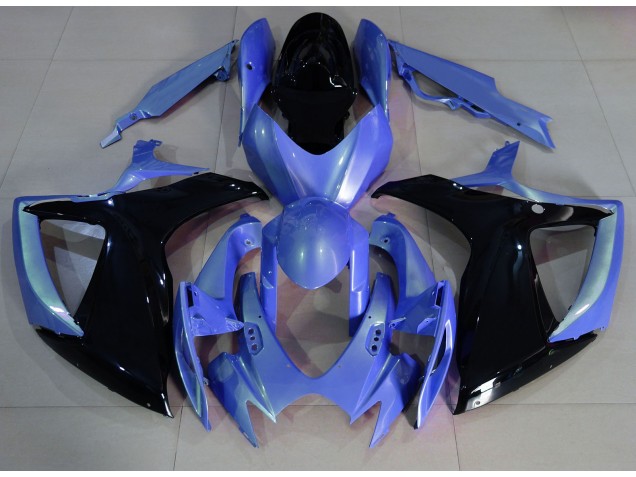 06-07 Azul Claro & Negro GSXR 600-750 Carenados Moto 06-07 Azul Claro & Negro GSXR 600-750 Carenados Moto