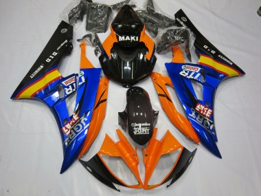 06-07 Azul Naranja R6 Carenados Moto