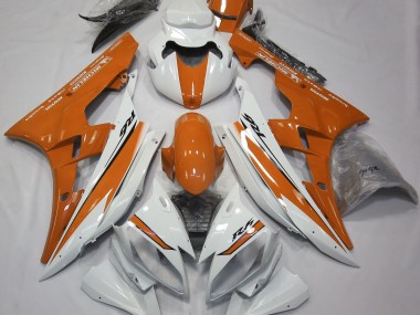 06-07 Blanco Brillante & Naranja R6 Carenados Moto