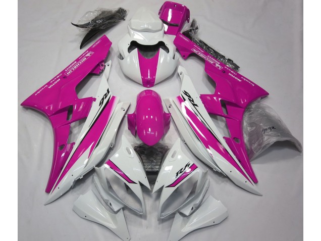 06-07 Blanco Brillante & Rosa R6 Carenados Moto 06-07 Blanco Brillante & Rosa R6 Carenados Moto