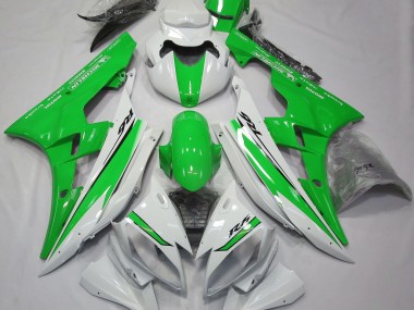 06-07 Blanco Brillante & Verde R6 Carenados Moto