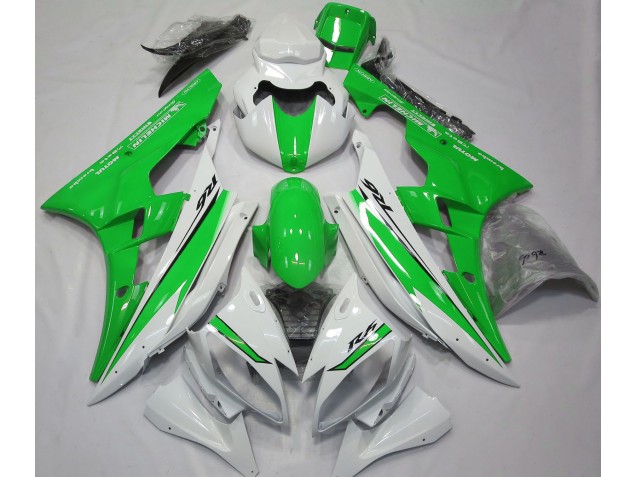 06-07 Blanco Brillante & Verde R6 Carenados Moto 06-07 Blanco Brillante & Verde R6 Carenados Moto