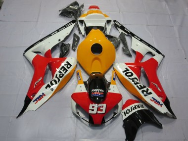 06-07 Blanco Naranja Claro Repsol CBR1000RR Carenados Moto