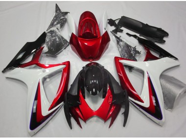 06-07 Degradado Rojo & Blanco GSXR 600-750 Carenados Moto