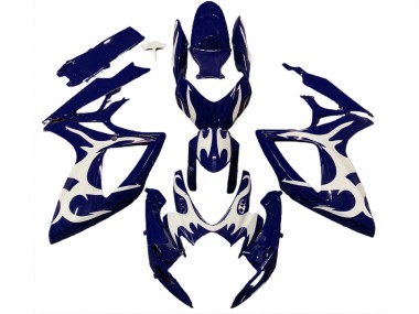 06-07 Diseño Azul Oscuro & Blanco GSXR 600-750 Carenados Moto