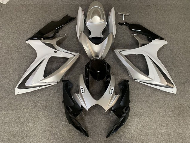 06-07 Estilo Blanco Plateado OEM GSXR 600-750 Carenados Moto 06-07 Estilo Blanco Plateado OEM GSXR 600-750 Carenados Moto