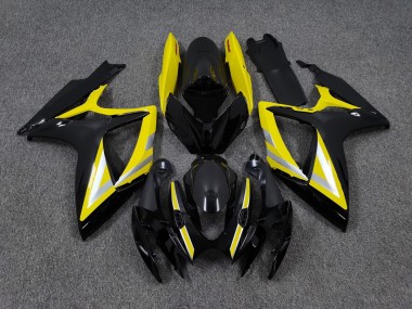 06-07 Estilo Negro & Amarillo OEM GSXR 600-750 Carenados Moto