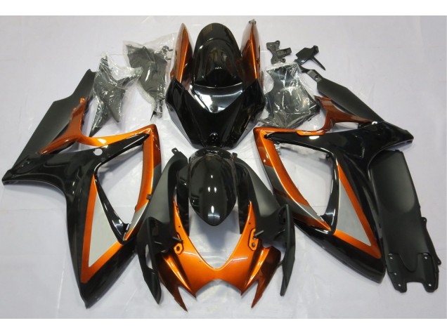 06-07 Naranja Brillante & Negro GSXR 600-750 Carenados Moto 06-07 Naranja Brillante & Negro GSXR 600-750 Carenados Moto