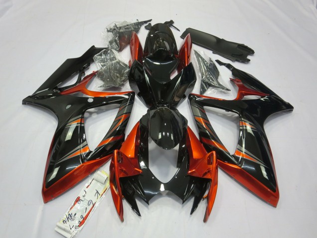 06-07 Naranja & Negro GSXR 600-750 Carenados Moto 06-07 Naranja & Negro GSXR 600-750 Carenados Moto