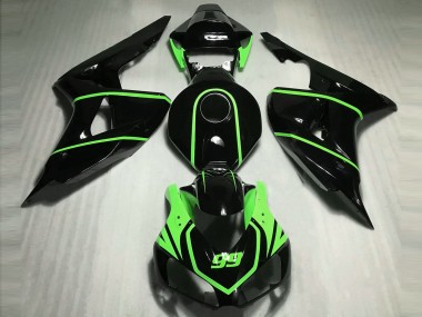 06-07 Negro Brillante Alta Visibilidad Verde CBR1000RR Carenados Moto