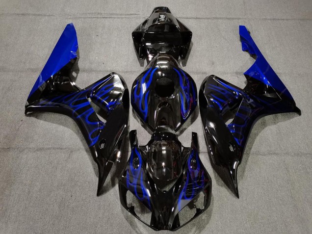 06-07 Negro Brillante Azul Llama CBR1000RR Carenados Moto 06-07 Negro Brillante Azul Llama CBR1000RR Carenados Moto