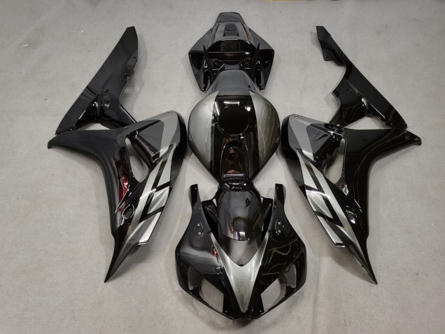 06-07 Negro Brillante Con Gris CBR1000RR Carenados Moto 06-07 Negro Brillante Con Gris CBR1000RR Carenados Moto