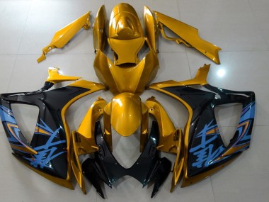 06-07 Oro Brillante & Negro GSXR 600-750 Carenados Moto